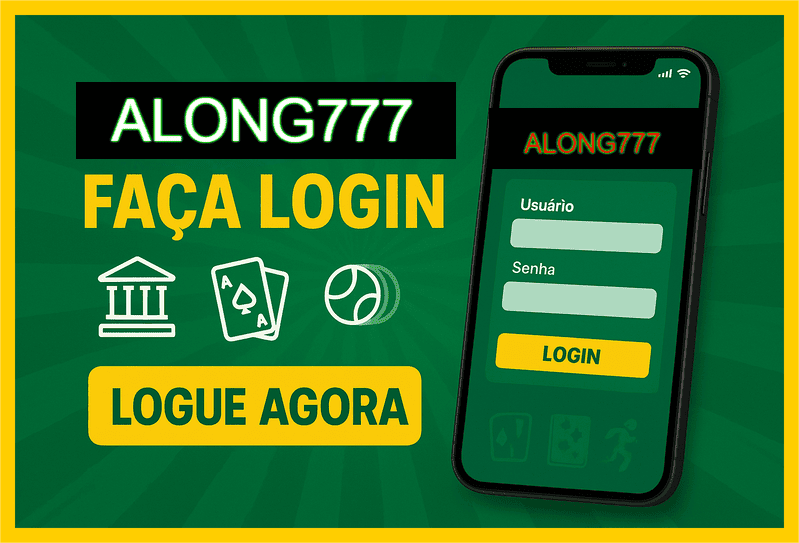 Imagem destacando login seguro na ALONG777 para novos usuários